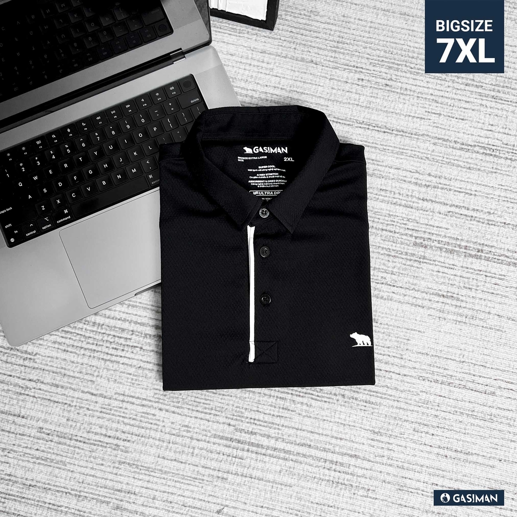 Polo Bigsize Thể Thao Đen Trụ viền
