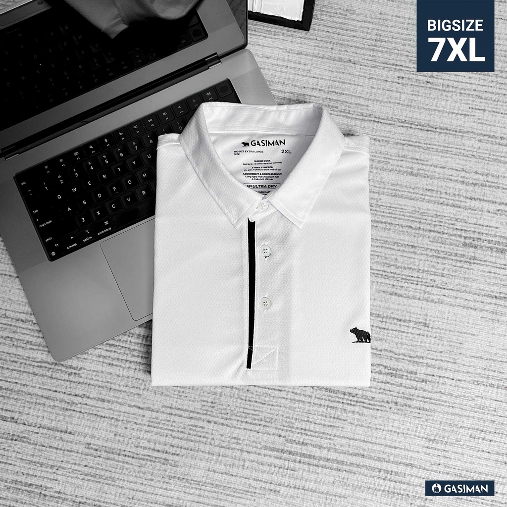 Polo Bigsize Thể Thao Trắng Trụ viền
