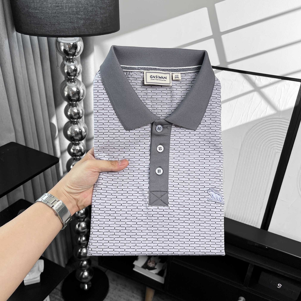 Polo Bigsize vải dệt Brick Màu Xám Tím