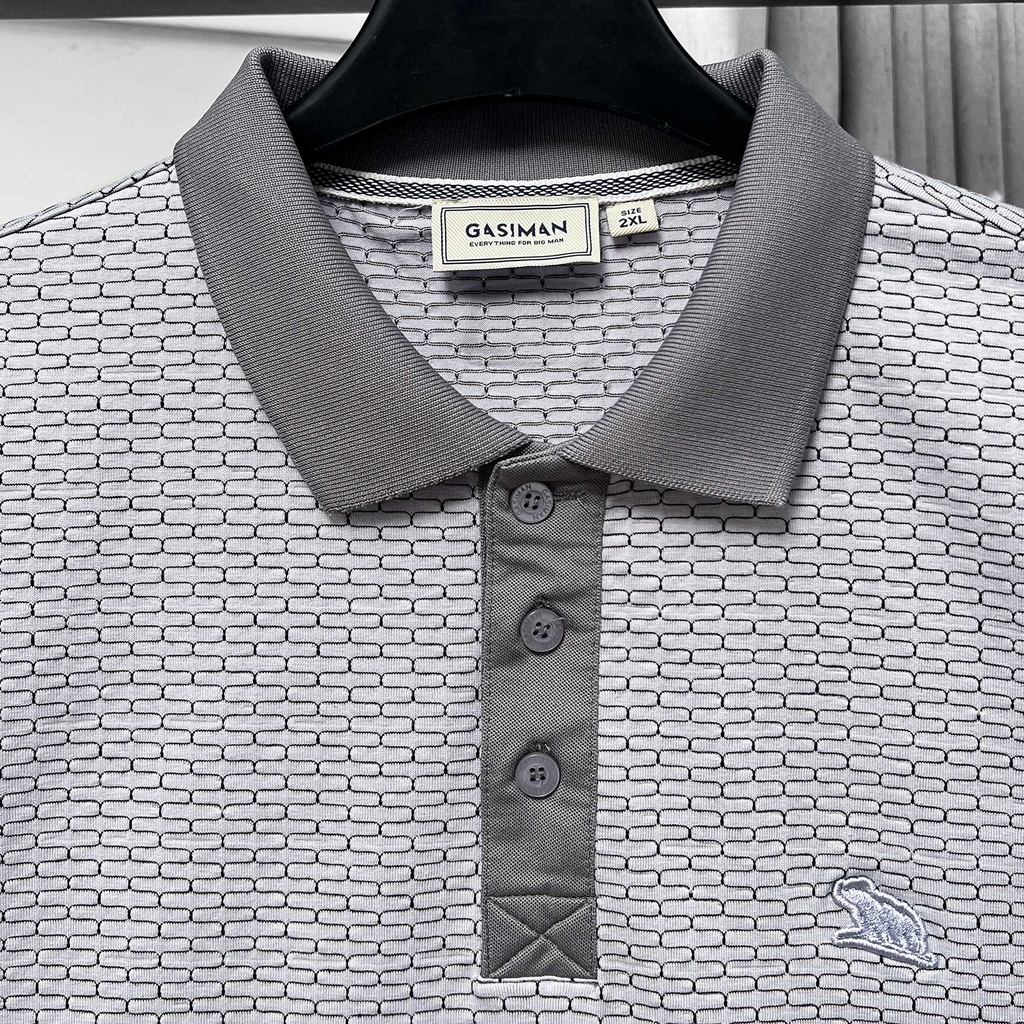 Polo Bigsize vải dệt Brick Màu Xám Tím