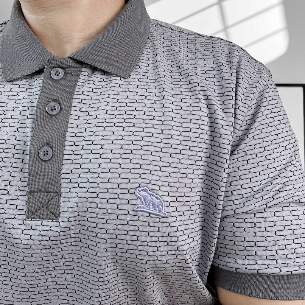 Polo Bigsize vải dệt Brick Màu Xám Tím