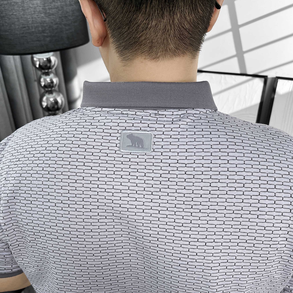 Polo Bigsize vải dệt Brick Màu Xám Tím