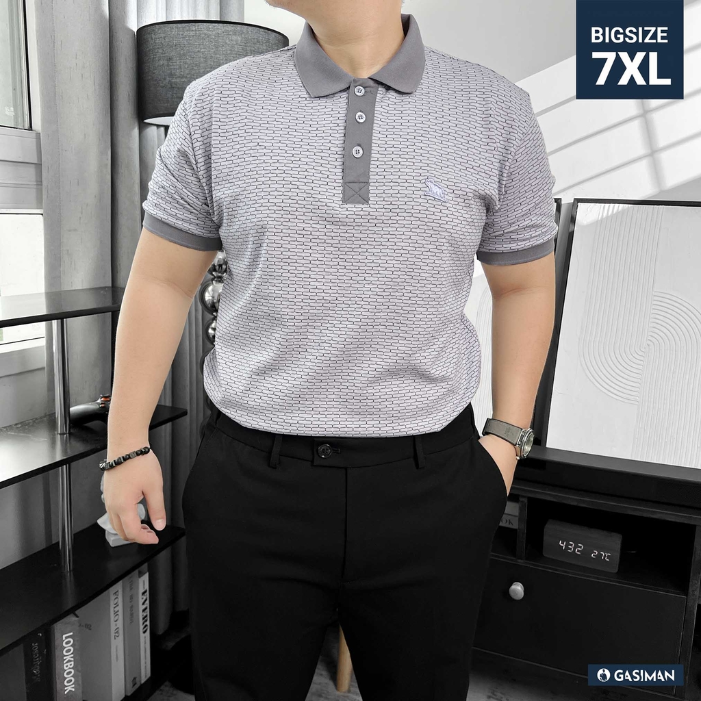 Polo Bigsize vải dệt Brick Màu Xám Tím