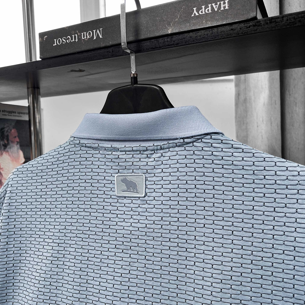Polo Bigsize vải dệt Brick Màu Xanh Da