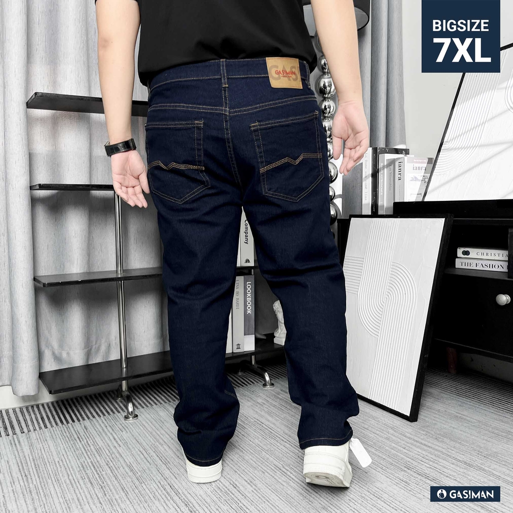 Quần Jean Dài Bigsize Phom Suông Màu Xanh Đen