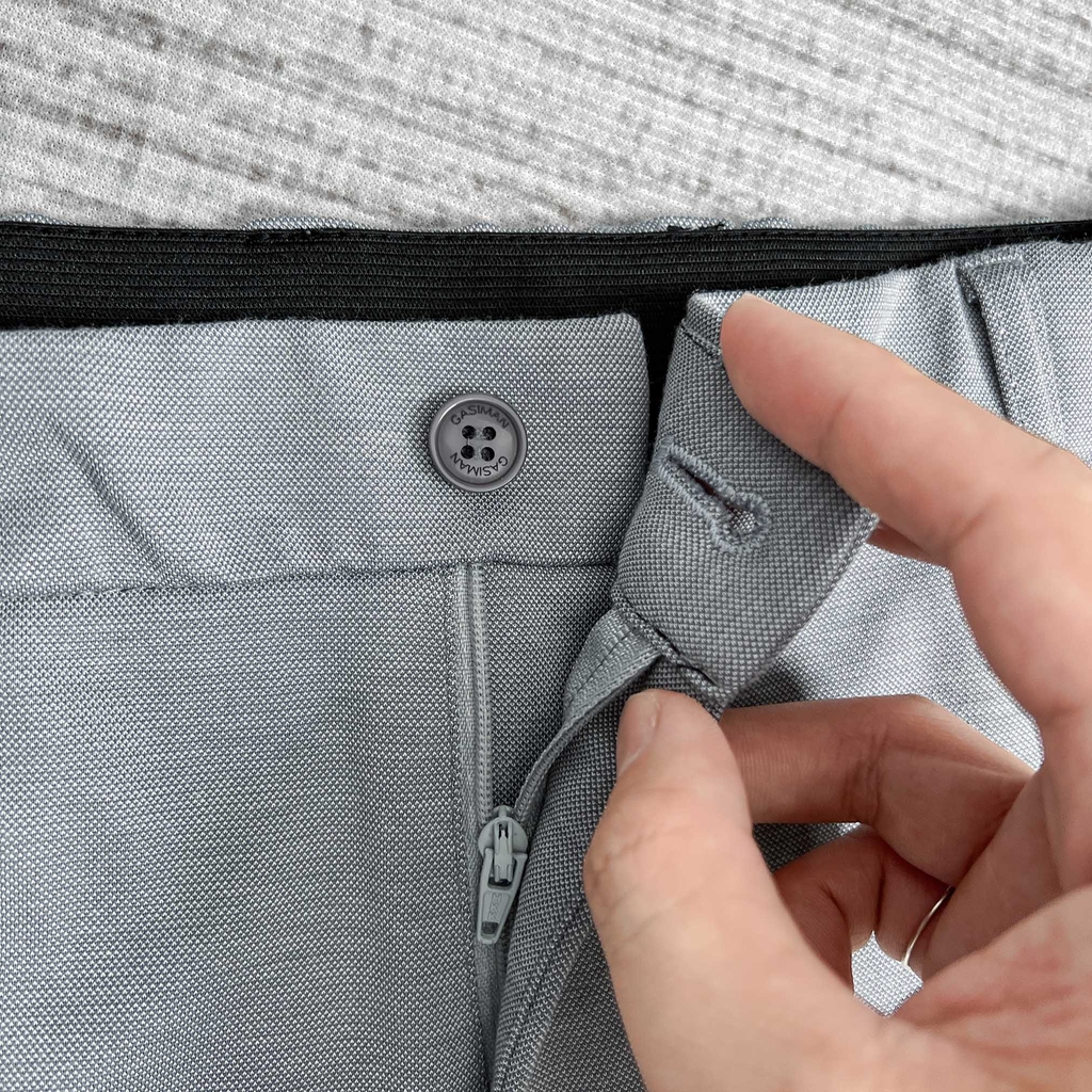 Quần Tây Hàn Quốc Co Giãn 4 Chiều Xám Nhạt