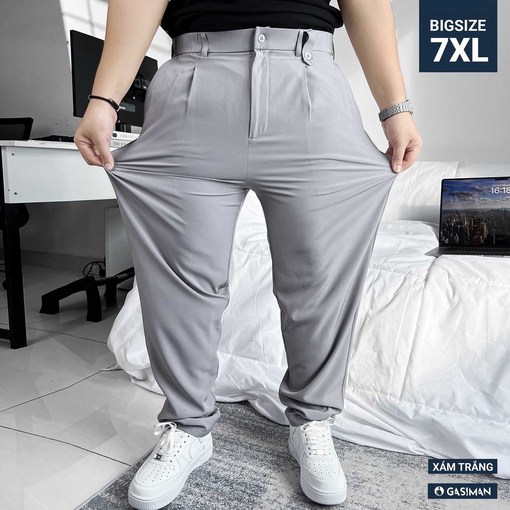 Quần Tây Bigsize Siêu nhẹ Màu Xám trắng