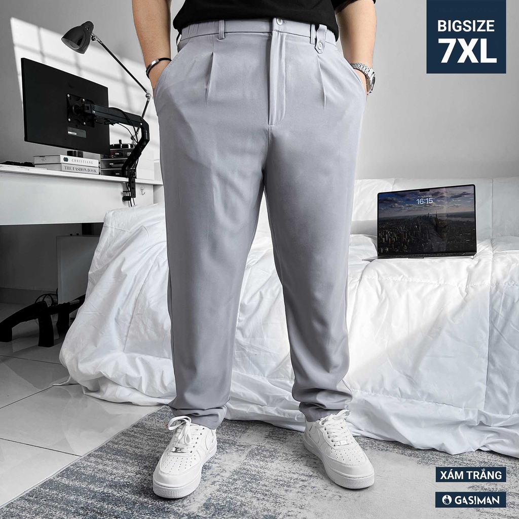 Quần Tây Bigsize Siêu nhẹ Màu Xám trắng