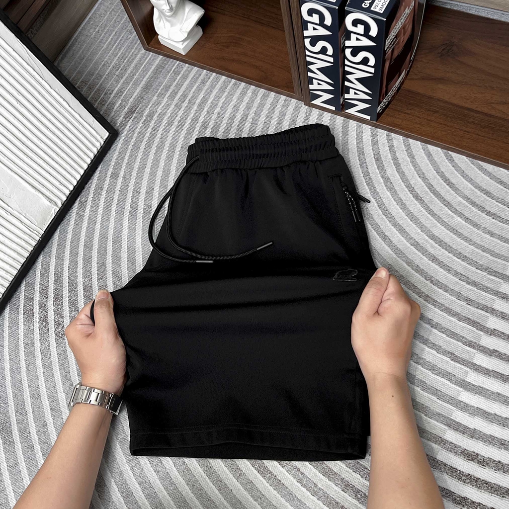 Quần Thun ngắn Big size Túi zip Trơn