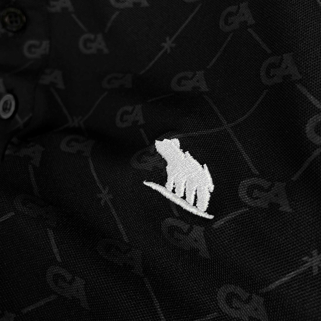 Polo Big size Royal Sailor Monogram Màu Đen