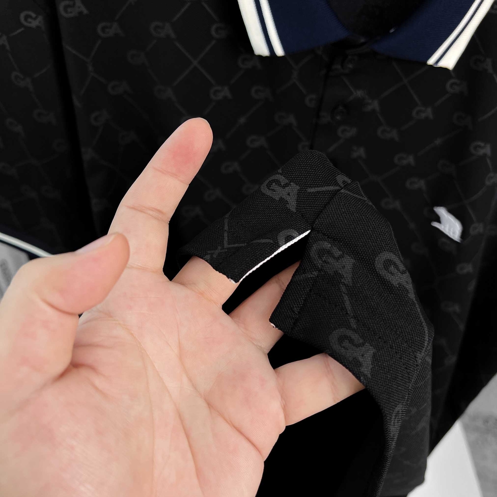 Polo Big size Royal Sailor Monogram Màu Đen