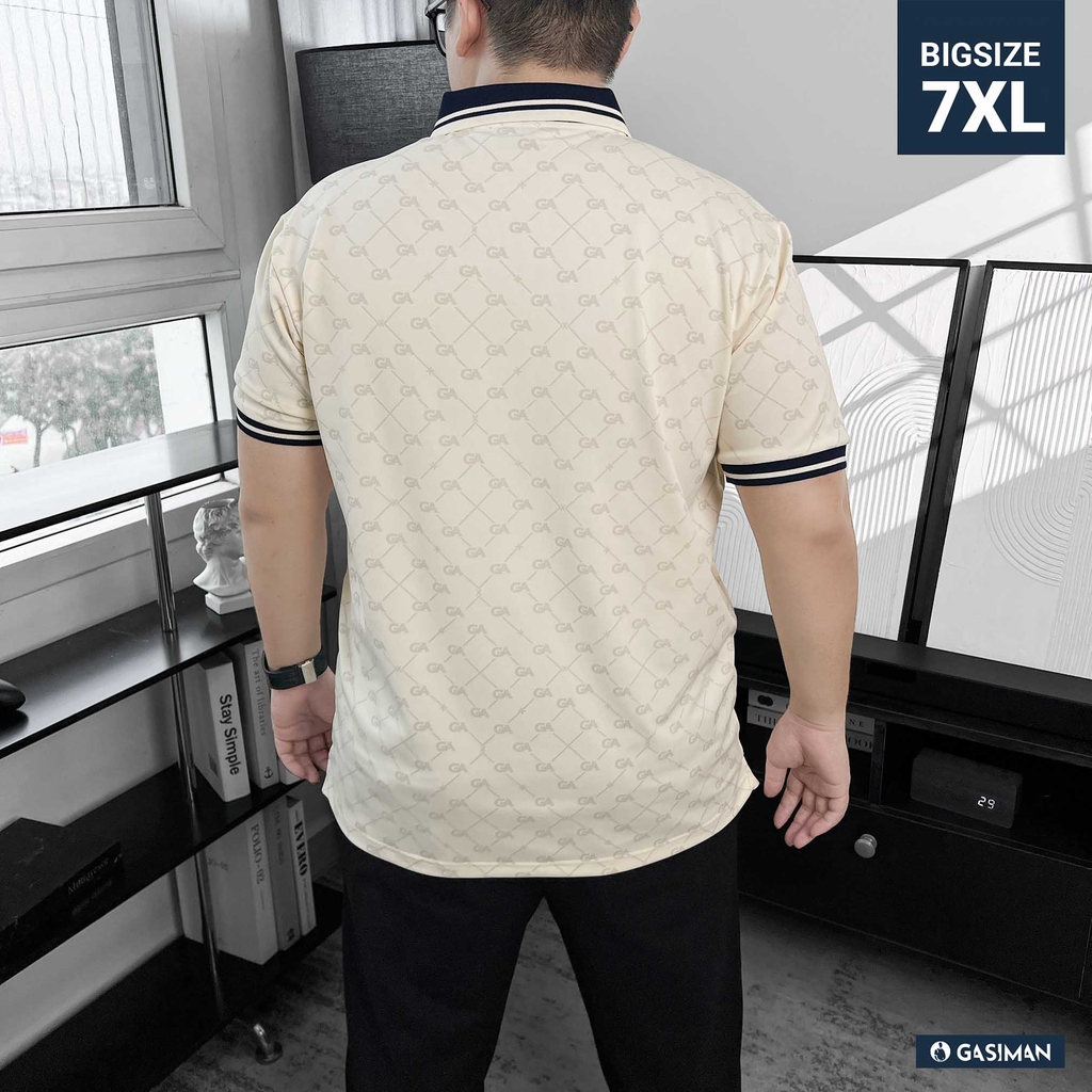 Polo Big size Royal Sailor Monogram Màu Kem