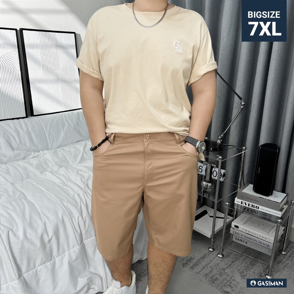 Quần Ngắn Kaki Bigsize Màu Nâu Co giãn
