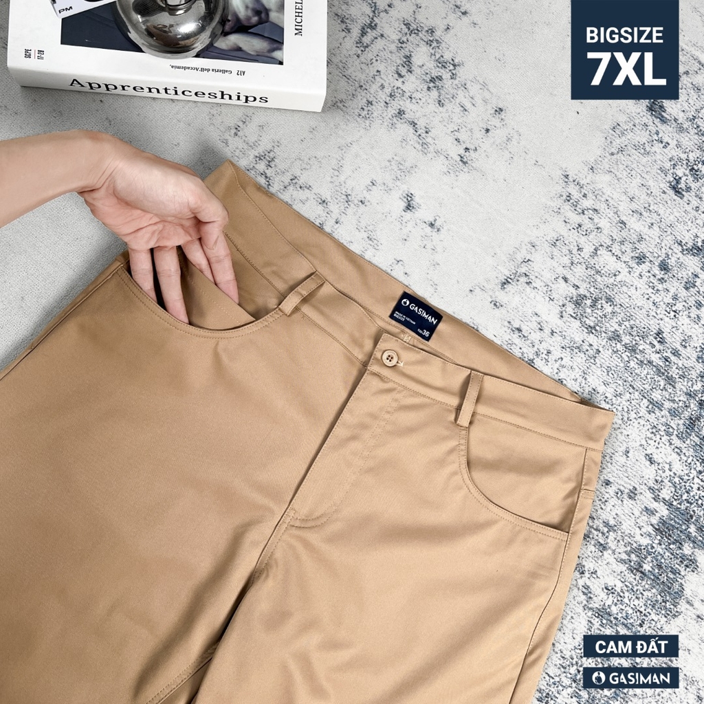 Quần Ngắn Kaki Bigsize Màu Nâu Co giãn