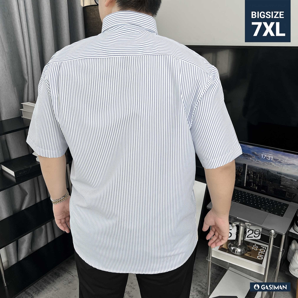 Áo Sơ Mi Tay ngắn Bigsize Kẻ Sọc Mũi Tên