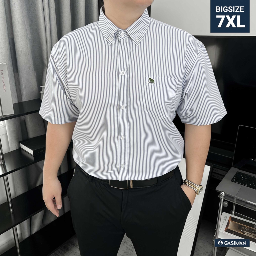 Áo Sơ Mi Tay ngắn Bigsize Kẻ Sọc Mũi Tên