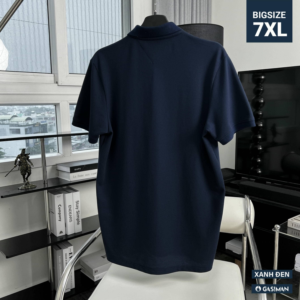 Áo Polo Bigsize Thêu con Gấu Màu Xanh đen