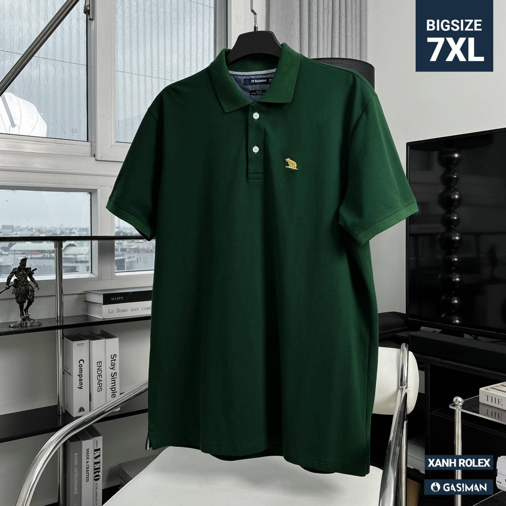 Áo Polo Bigsize Thêu con Gấu Màu Xanh rolex