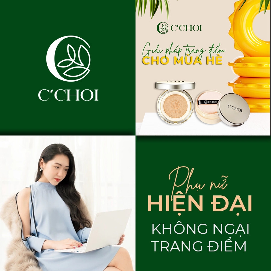 Combo phấn nước + lõi C'Choi Herbal DD Cushion