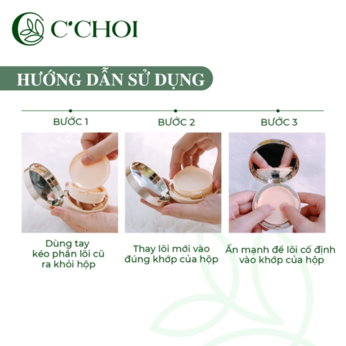 Combo phấn nước + lõi C'Choi Herbal DD Cushion