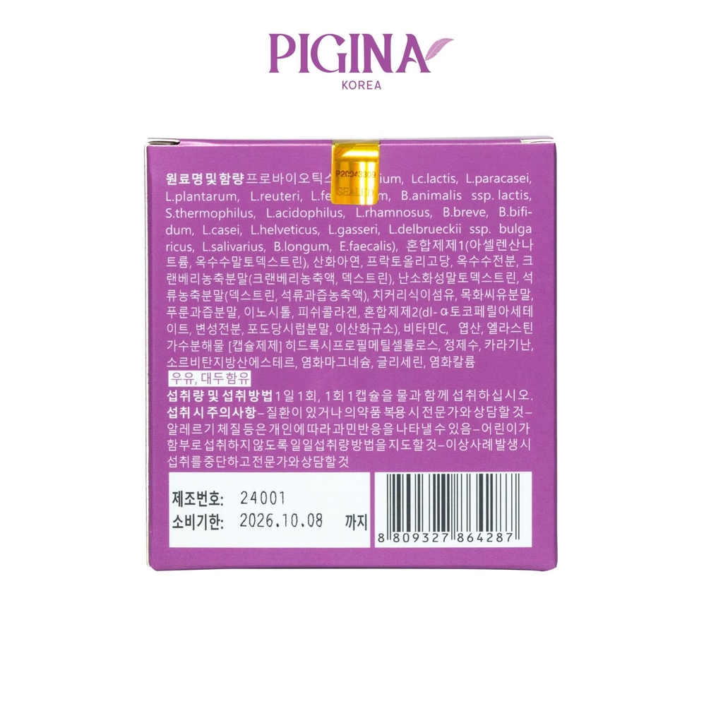 Viên uống bổ sung lợi khuẩn cho nữ giới Pigina (30 viên)