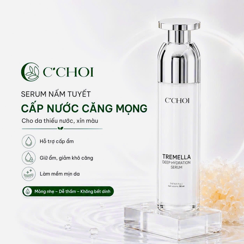 Serum cấp ẩm, chống nhăn da, hỗ trợ làm mờ các dấu hiệu lão hóa da C'Choi - Tremella Deep Hydration Serum - 50ml