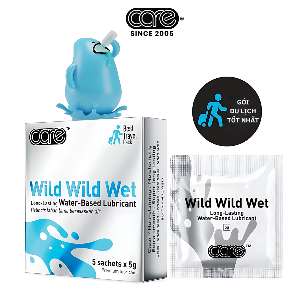 Gel bôi trơn wild wild wet (hộp 5 gói gel)