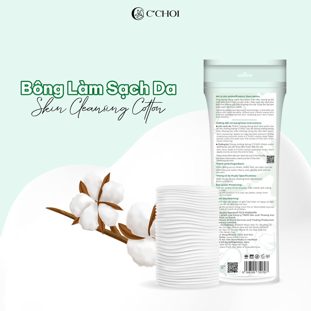 Bông làm sạch da - Skin cleansing cotton