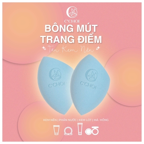 Bông mút trang điểm tán kem nền C’choi