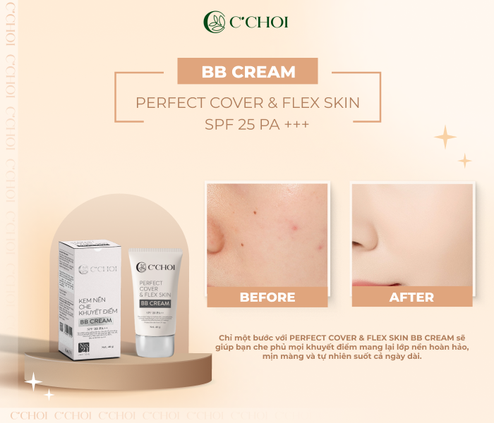 Kem Nền Che Khuyết Điểm C'Choi - Perfect Cover & Flex Skin BB Cream
