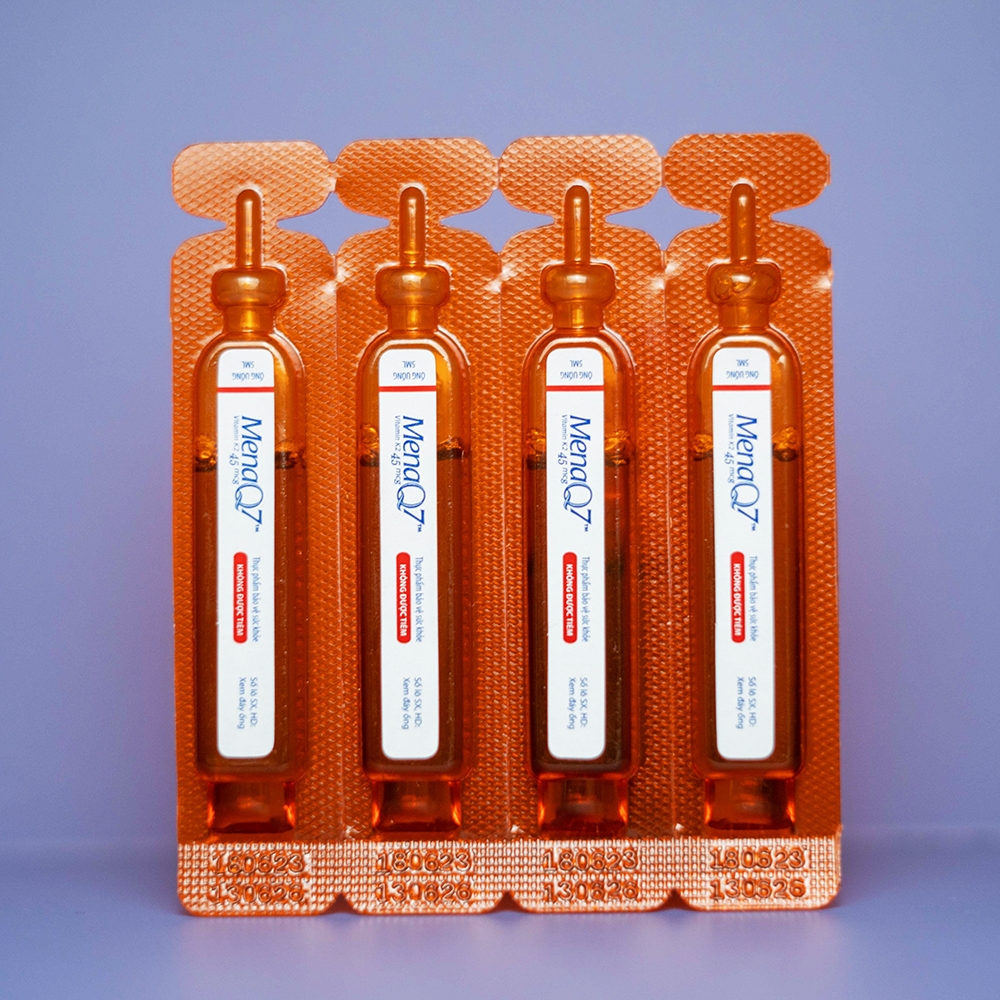 Thực phẩm bảo vệ sức khỏe: MENAQ7 K2 45mcg (Hộp 30 ống x 5ml)