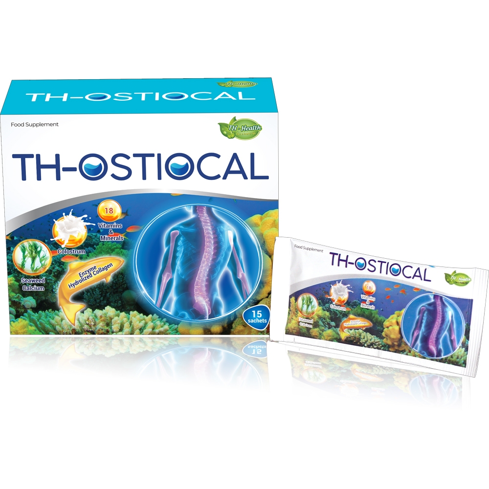 TH - Ostiocal bổ sung Canxi, Collagen hỗ trợ xương & răng chắc khỏe, hỗ trợ giảm nguy cơ còi xương ở trẻ em và nguy cơ loãng xương ở người cao tuổi