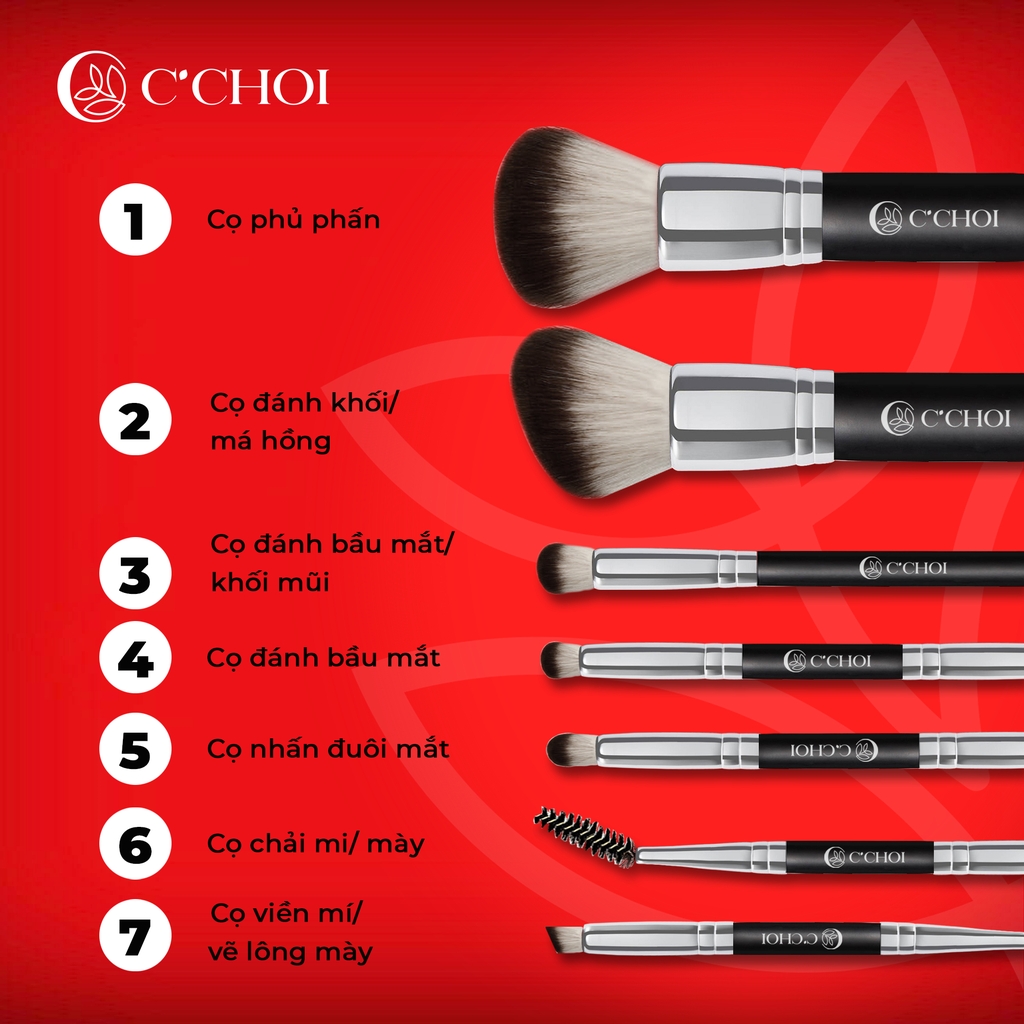 Bộ cọ trang điểm cá nhân C’Choi