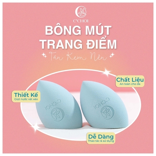 Bông mút trang điểm tán kem nền C’choi