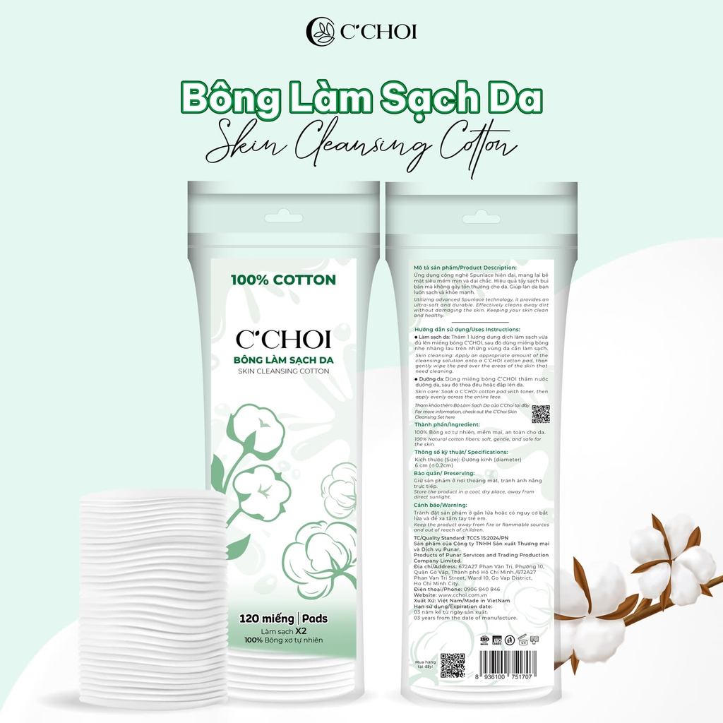 Bông làm sạch da - Skin cleansing cotton