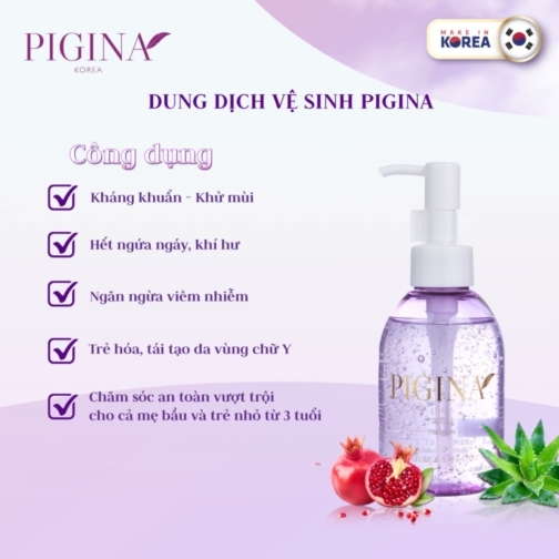 Combo 10 Gói gel Dung dịch vệ sinh Pigina 5ml - Pigina Lacto Intimate Wash