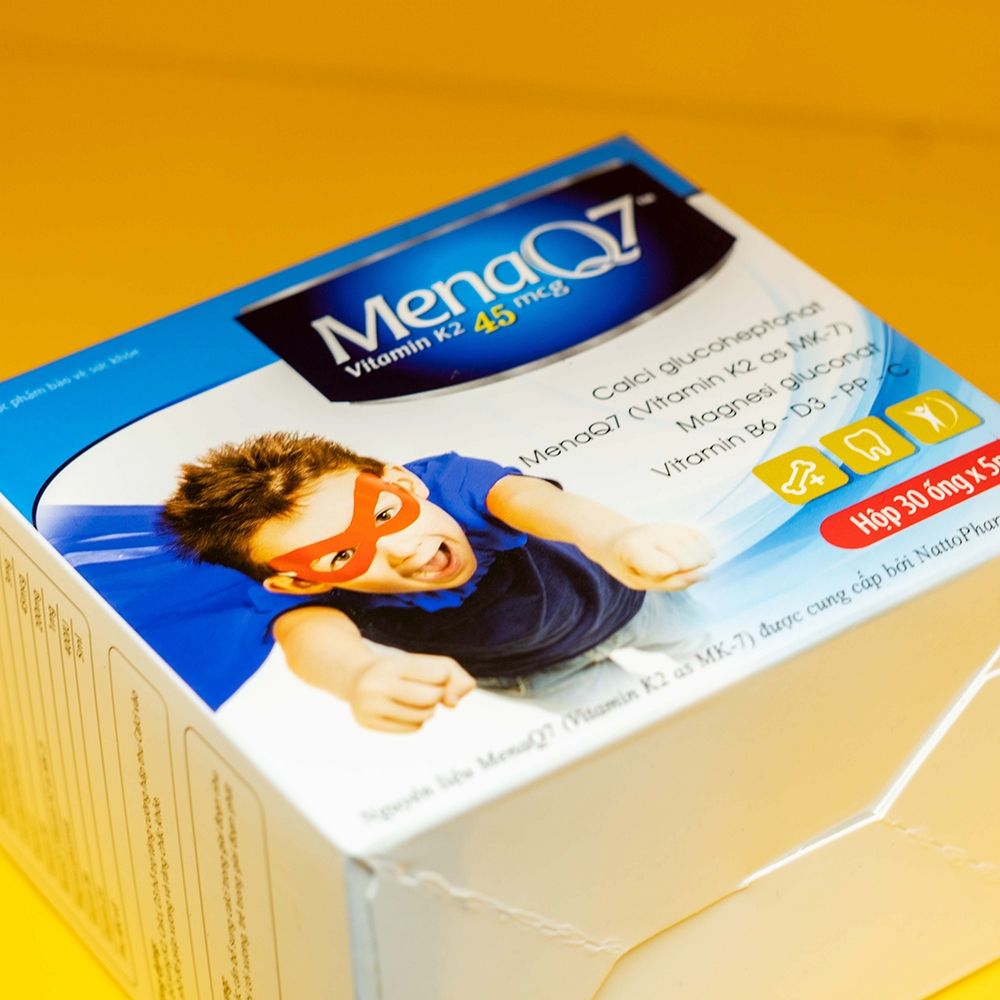 Thực phẩm bảo vệ sức khỏe: MENAQ7 K2 45mcg (Hộp 30 ống x 5ml)