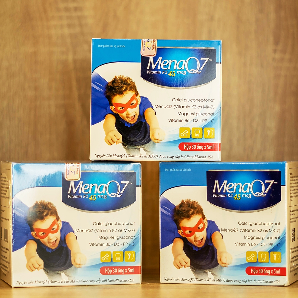 Thực phẩm bảo vệ sức khỏe: MENAQ7 K2 45mcg (Hộp 30 ống x 5ml)