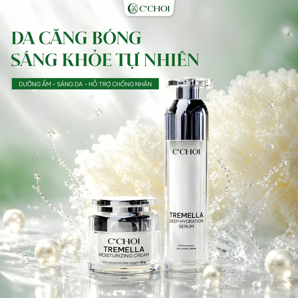 Combo dưỡng ẩm, sáng da, chống nhăn da, hỗ trợ làm mờ các dấu hiệu lão hóa da C'Choi