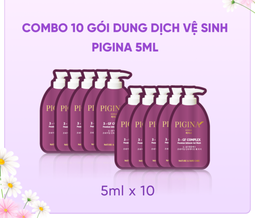 Combo 10 Gói gel Dung dịch vệ sinh Pigina 5ml - Pigina Lacto Intimate Wash