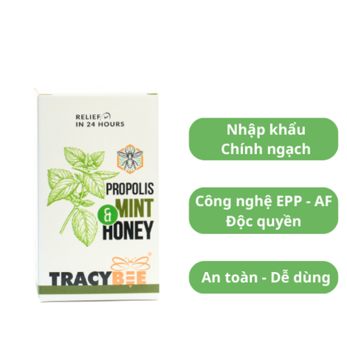 Keo ong xanh Tracybee Propolis Tutti Frutti & Honey 20ml – giảm đau rát họng, ho, viêm họng (vị trái cây)