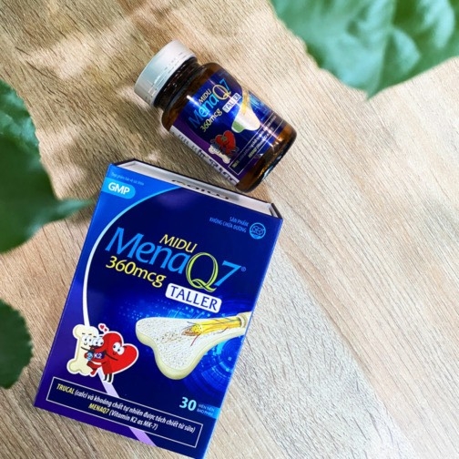 Midu MenaQ7 360mcg - Hỗ trợ chắc khỏe xương và phát triển chiều cao cho trẻ dậy thì với Trucal và Vitamin K2 hàm lượng cao (hộp 90 viên)