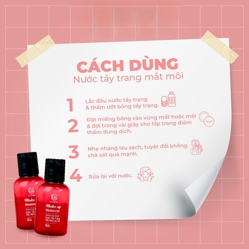 Nước tẩy trang mắt môi lựu đỏ - punica lip & eye make up remover
