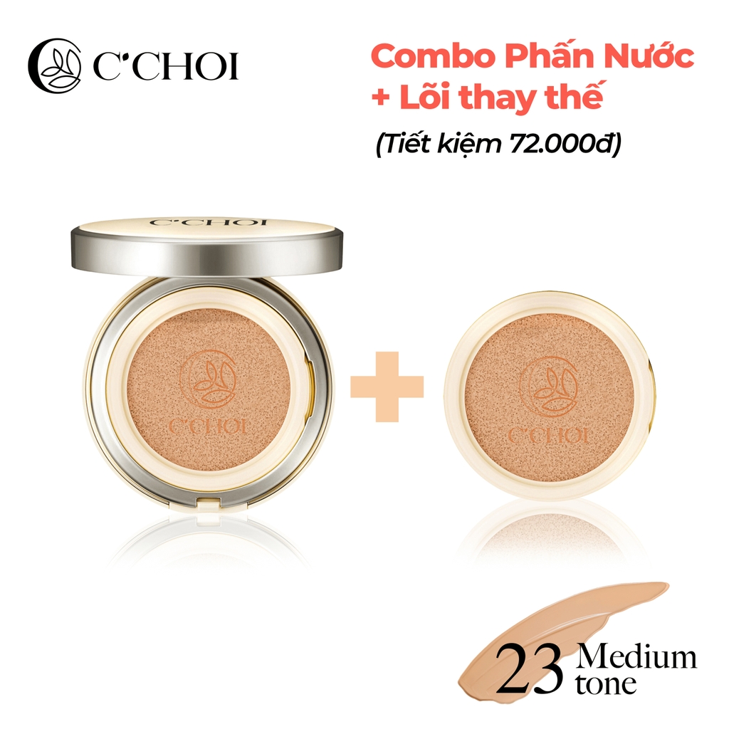 Combo phấn nước + lõi C'Choi Herbal DD Cushion