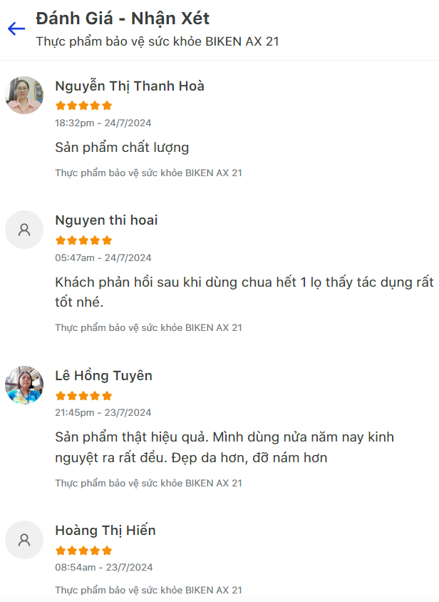 Viên uống tăng cường Nội tiết tố nữ BIKEN AX 21