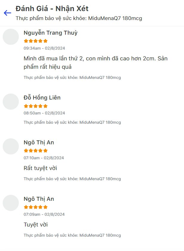Thực phẩm bảo vệ sức khỏe: Midu MenaQ7 180mcg