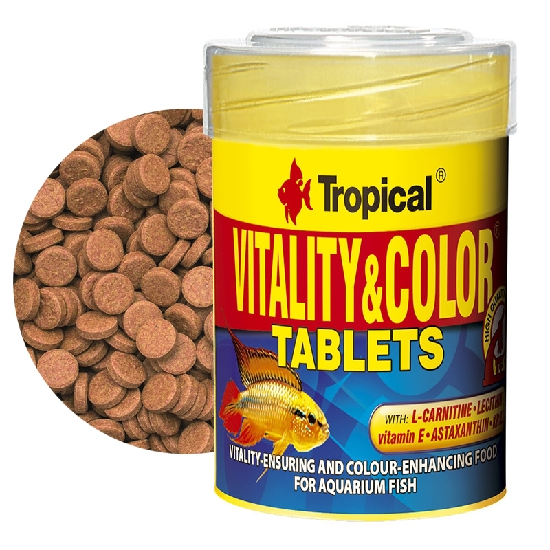 Thức ăn cá cảnh Tropical Vitality Color cám dán - chiết 100g
