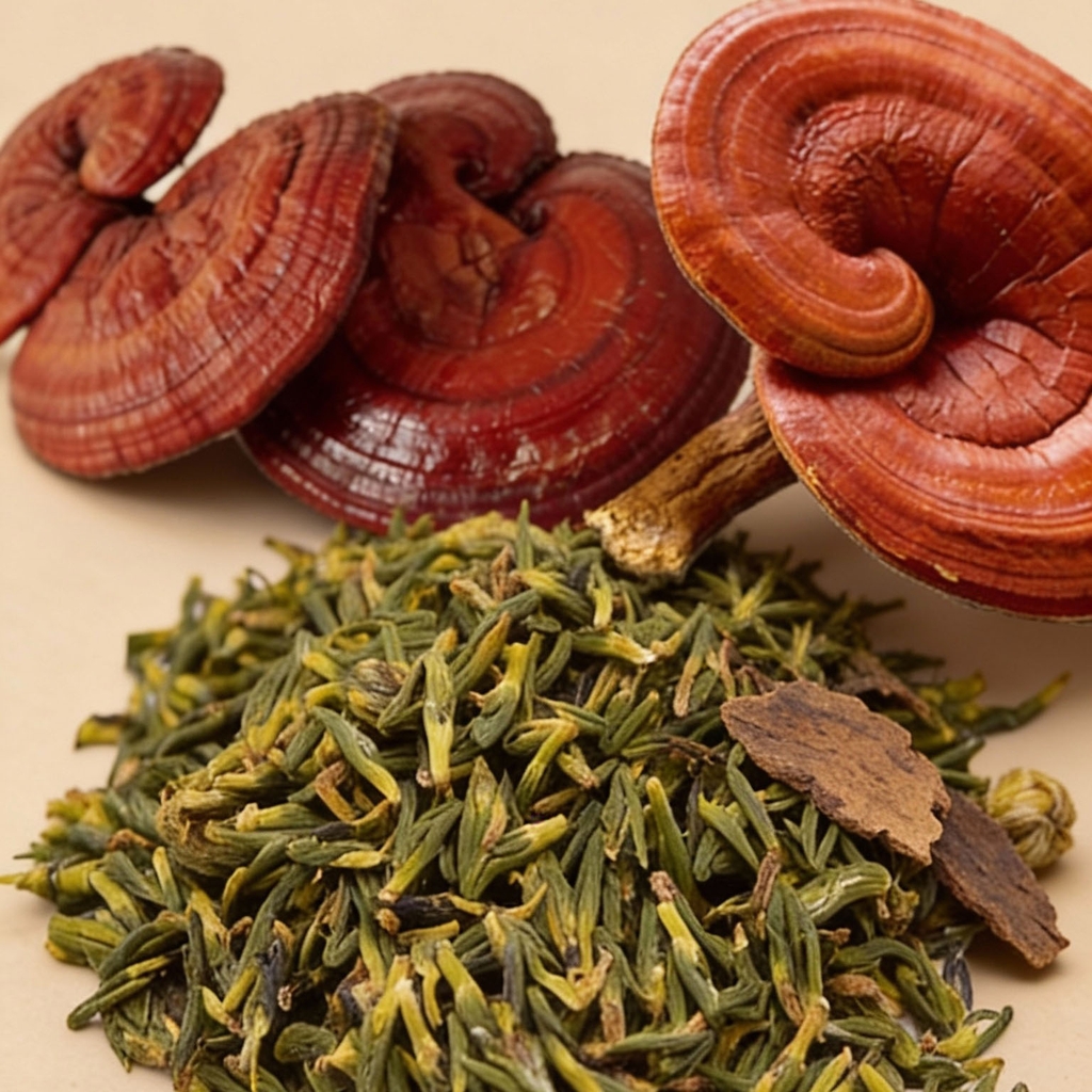 Trà Tim Sen Linh Chi - Lotus Reishi Mushroom Tea