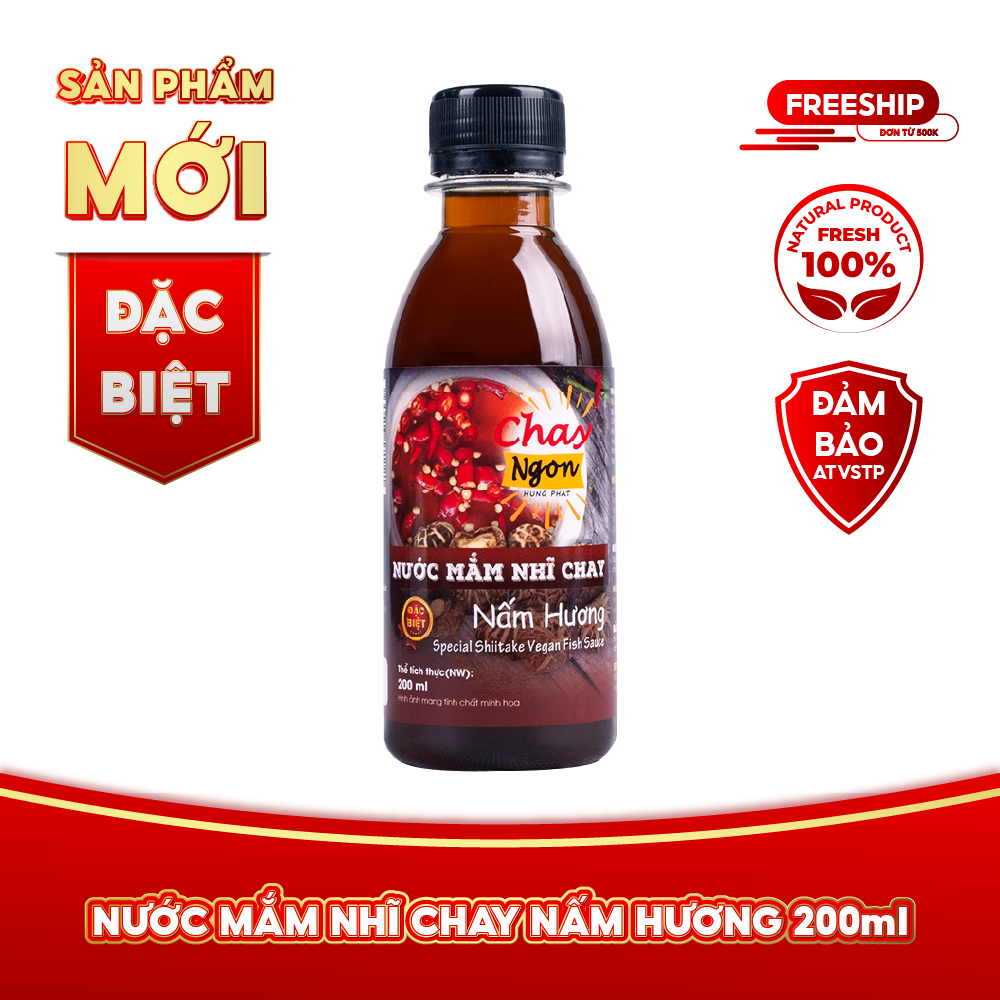 Nước Mắm Nhĩ Chay Nấm Hương Đặc Biệt