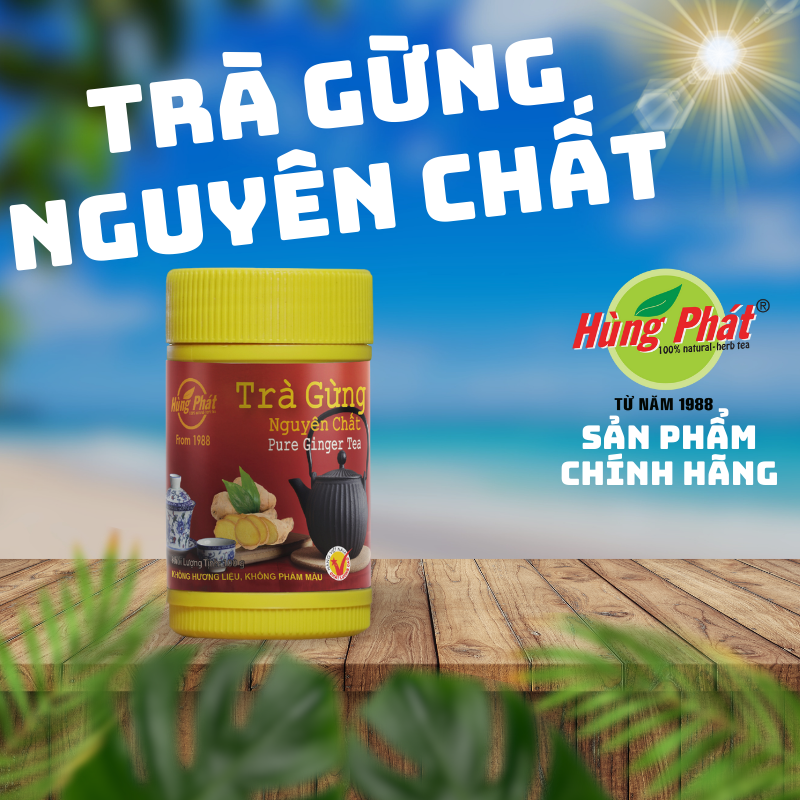 Trà Gừng Nguyên Chất (Hũ 100g) - Pure Ginger Tea